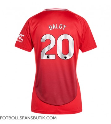 Manchester United Diogo Dalot #20 Replika Hemmatröja Damer 2024-25 Kortärmad